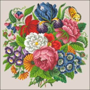 1840s summer flowers blur