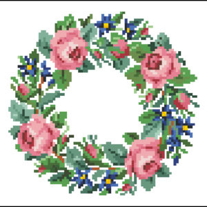 French Rose Wreath 1830-1840