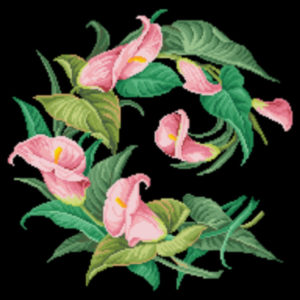 Hertz & Wegener Calla Lily Wreath pink