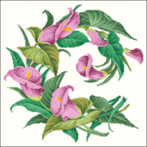 Hertz & Wegener Calla Lily Wreath plum