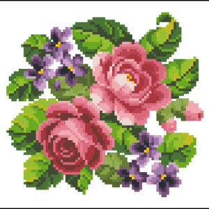 Rose and violet square