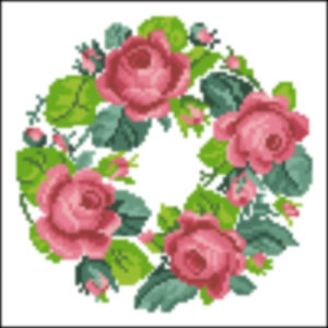 pink rose wreath