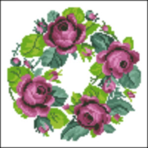plum rose wreath