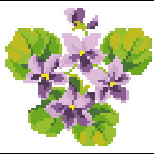 violet slipper bouquet
