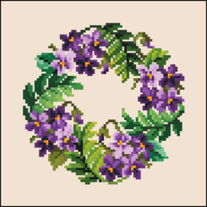 violets and ferns